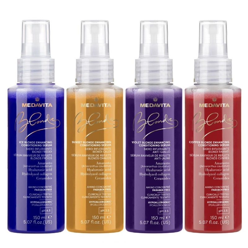 Medavita Blondie Violet Blondes leave-in kondicionér pro studené blond vlasy 150 ml