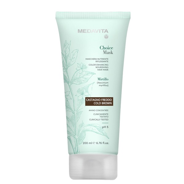 MedaVita Choice barvící maska studená hnědá (castano brown) 200 ml