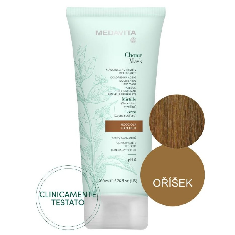 MedaVita Choice barvící maska oříšková (hazelnut) 200 ml