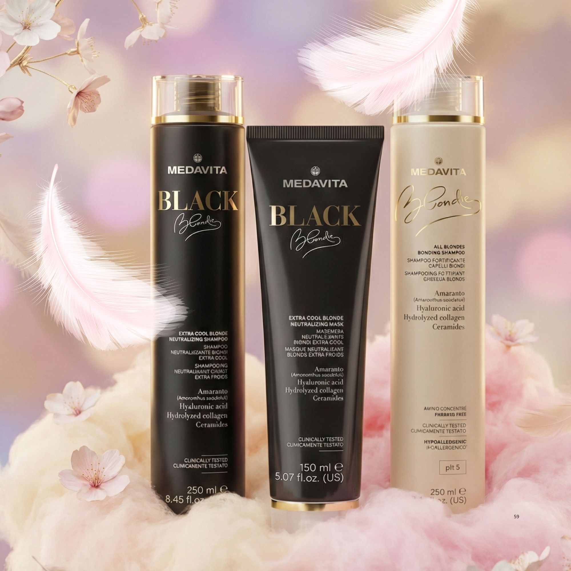 Medavita Blondie Black kosmetická sada pro extra ledovou blond