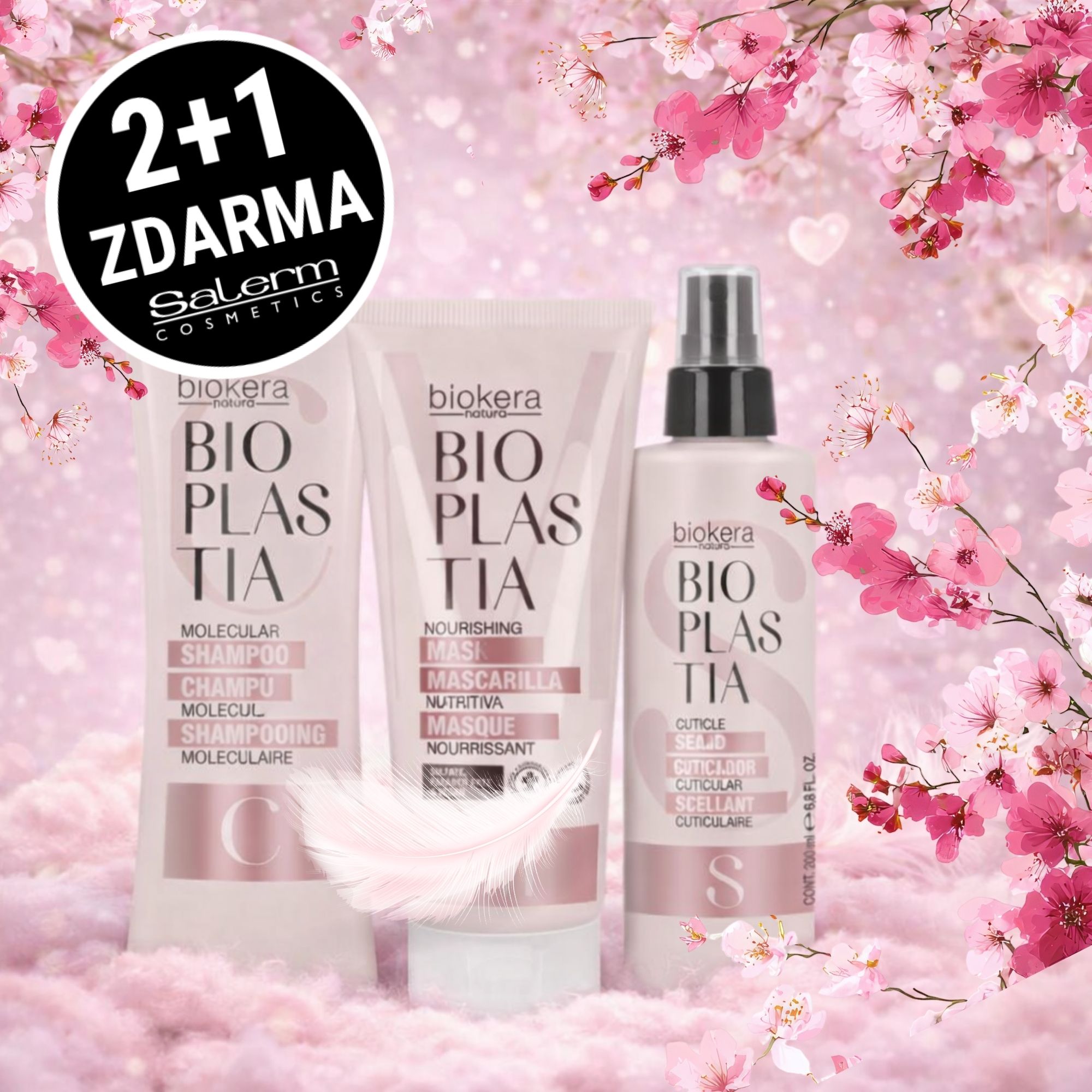 2+1 Zdarma! Salerm Bioplastia kosmetická sada pro krepaté vlasy