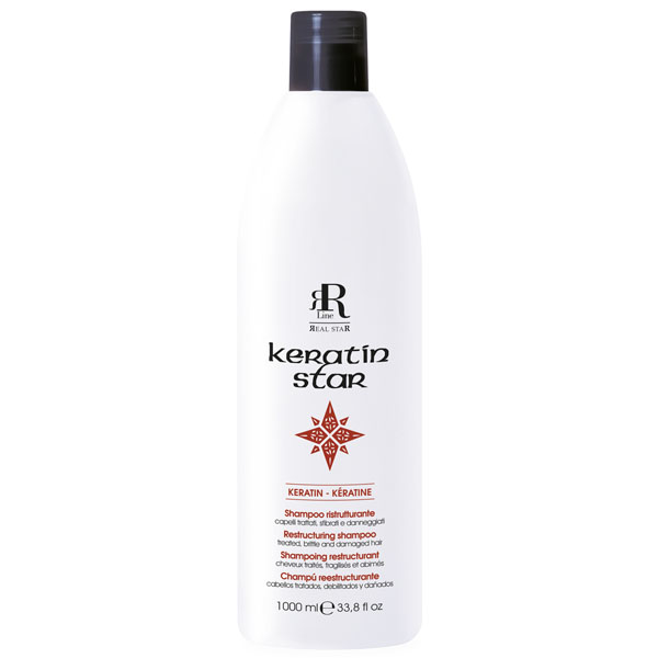 RR Line Real Keratin šampón pro poškozené vlasy 1000 ml