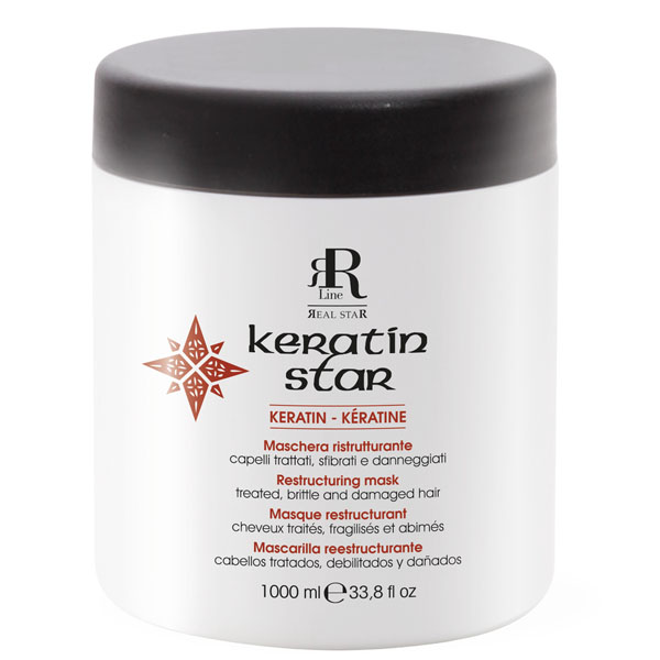 RR Line Real Keratin maska pro poškozené vlasy 1000 ml