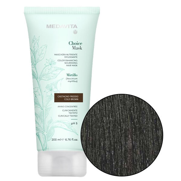 MedaVita Choice barvící maska studená hnědá (castano brown) 200 ml