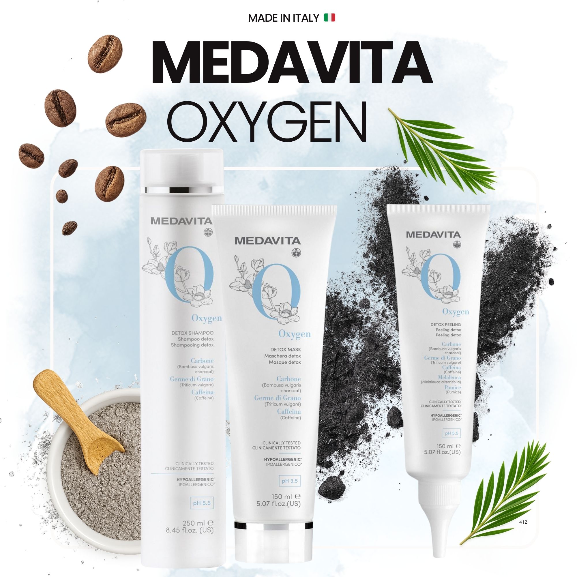 Medavita Oxygen kosmetická sada pro hloubkovou očistu a detox