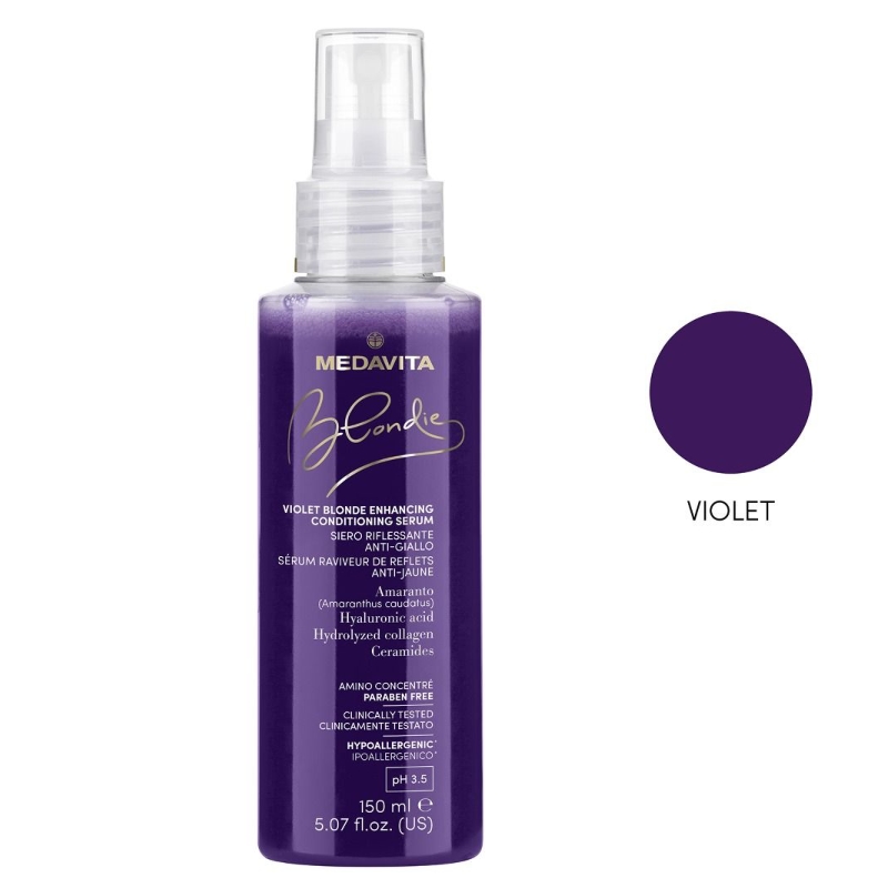 Medavita Blondie Violet Blondes leave-in kondicionér pro studené blond vlasy 150 ml
