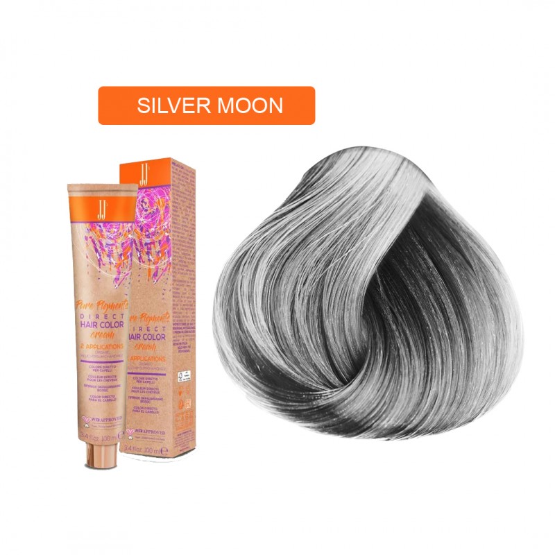 JJ's Direct Silver Moon barva na vlasy stříbrná šedá 100 ml