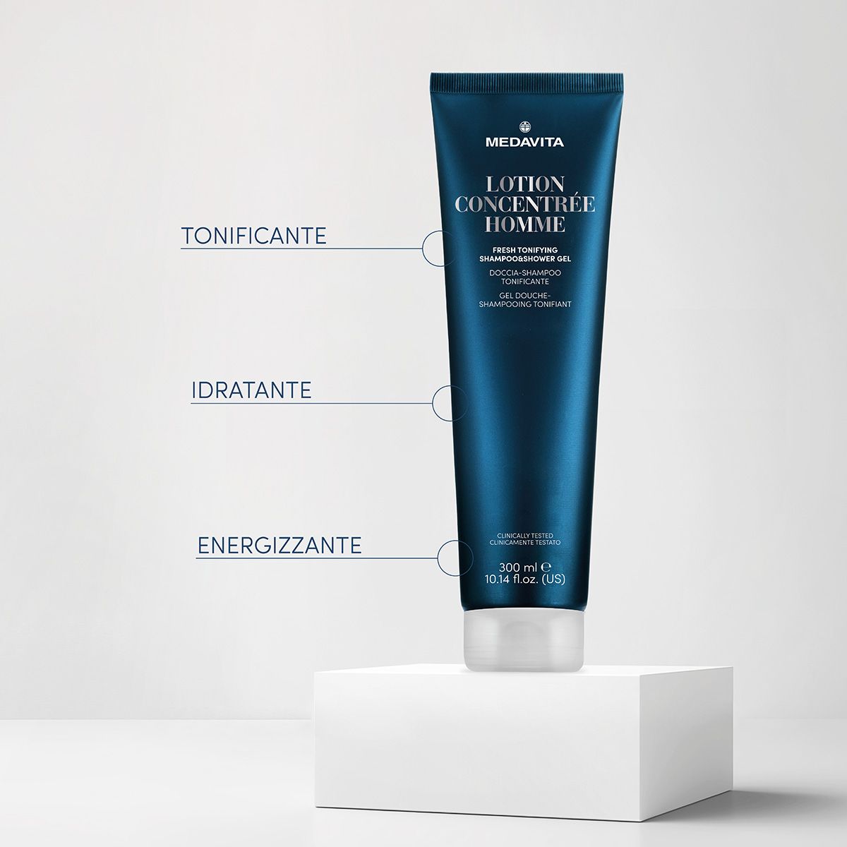 Medavita Lotion Concentrée Homme tonizující šampón a sprchový gel 300 ml