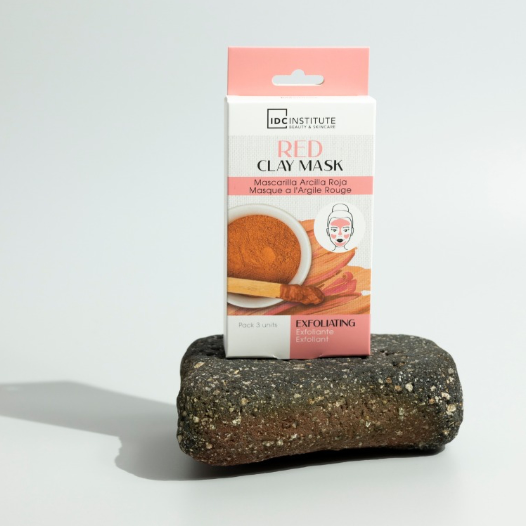 IDC Red Clay Peel-Off exfoliační pleťová maska 3 x 8 g