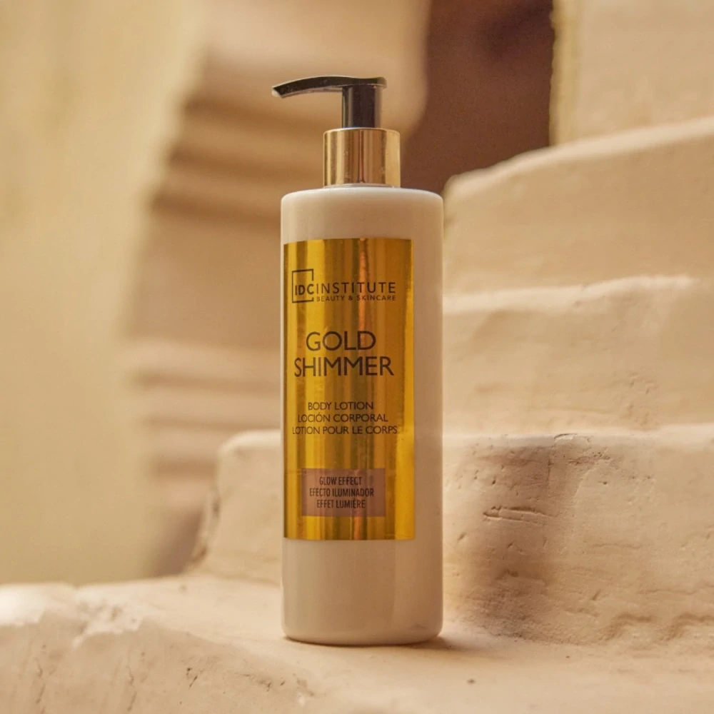 IDC Gold Shimmer rozjasňující tělové mléko 400 ml