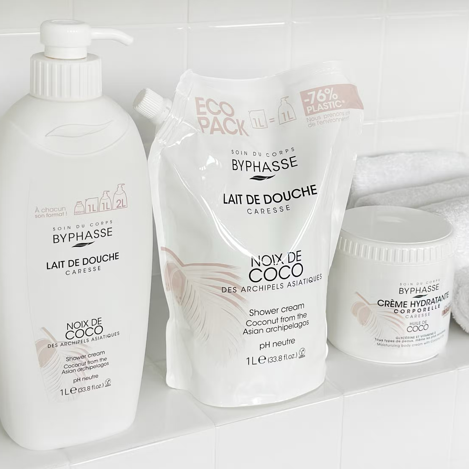 Byphasse sprchový krém kokosový olej 1000 ml