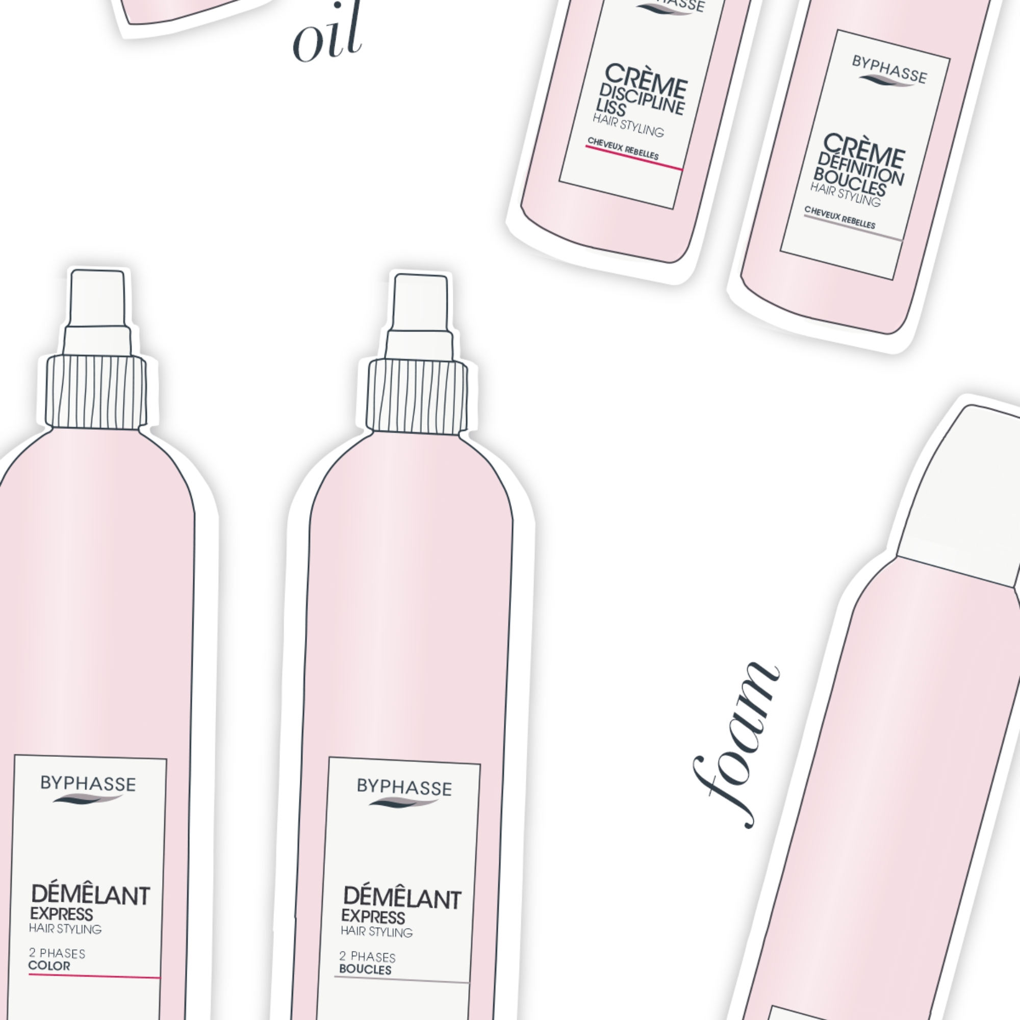 Byphasse Styling Activ Boucles Curl krém pro vlnité vlasy 250 ml