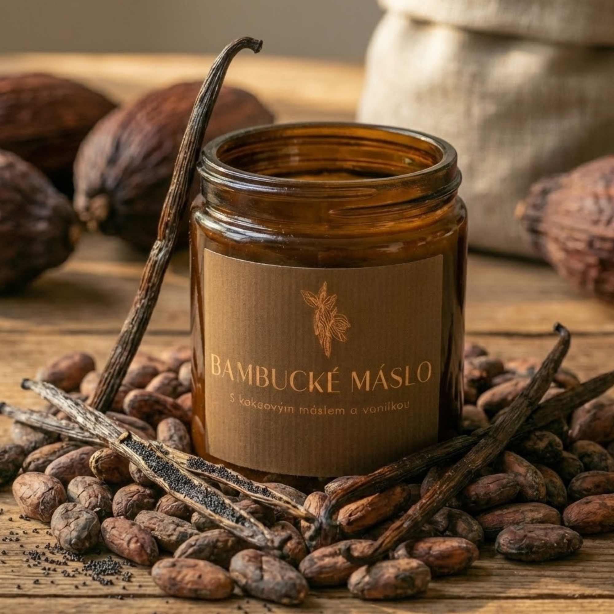 Farm.inc Šlehané bambucké máslo Cacao a vanilla 120 ml