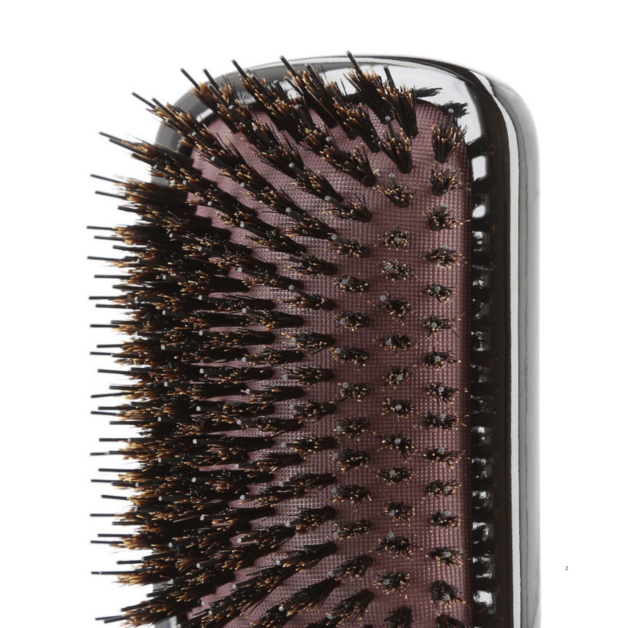 LUSSONI Natural Style plochý hranatý kartáč s kančími štetinami