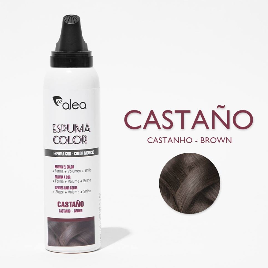 Alea Espuma Color barevná tužící pěna na vlasy HNĚDÁ 150 ml