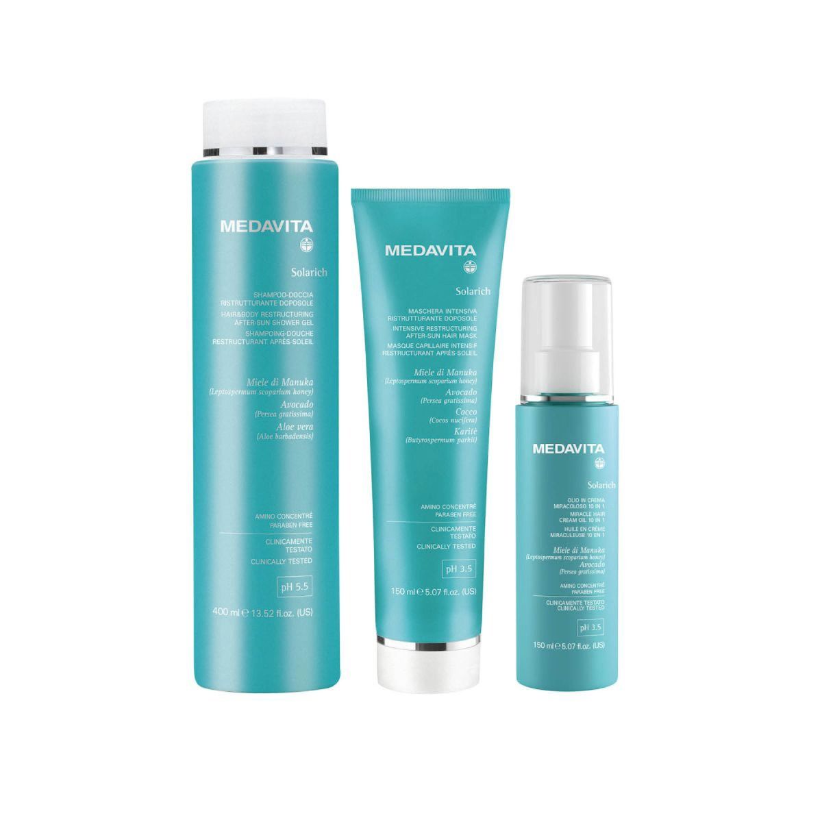 Medavita Solarich kosmetická sada pro letní péči (modrá)