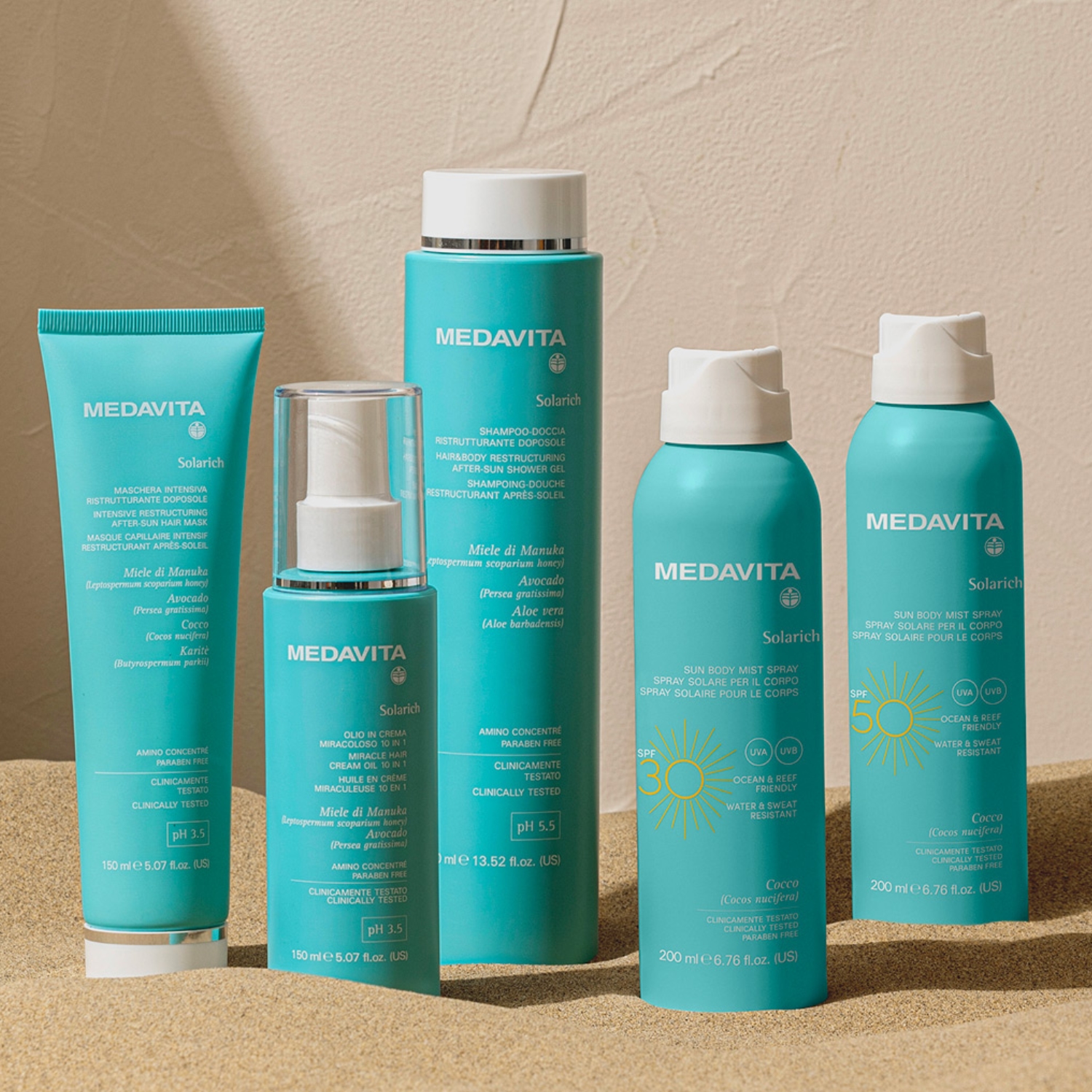 Medavita Solarich tělová mlha s ochranou SPF 50 200 ml