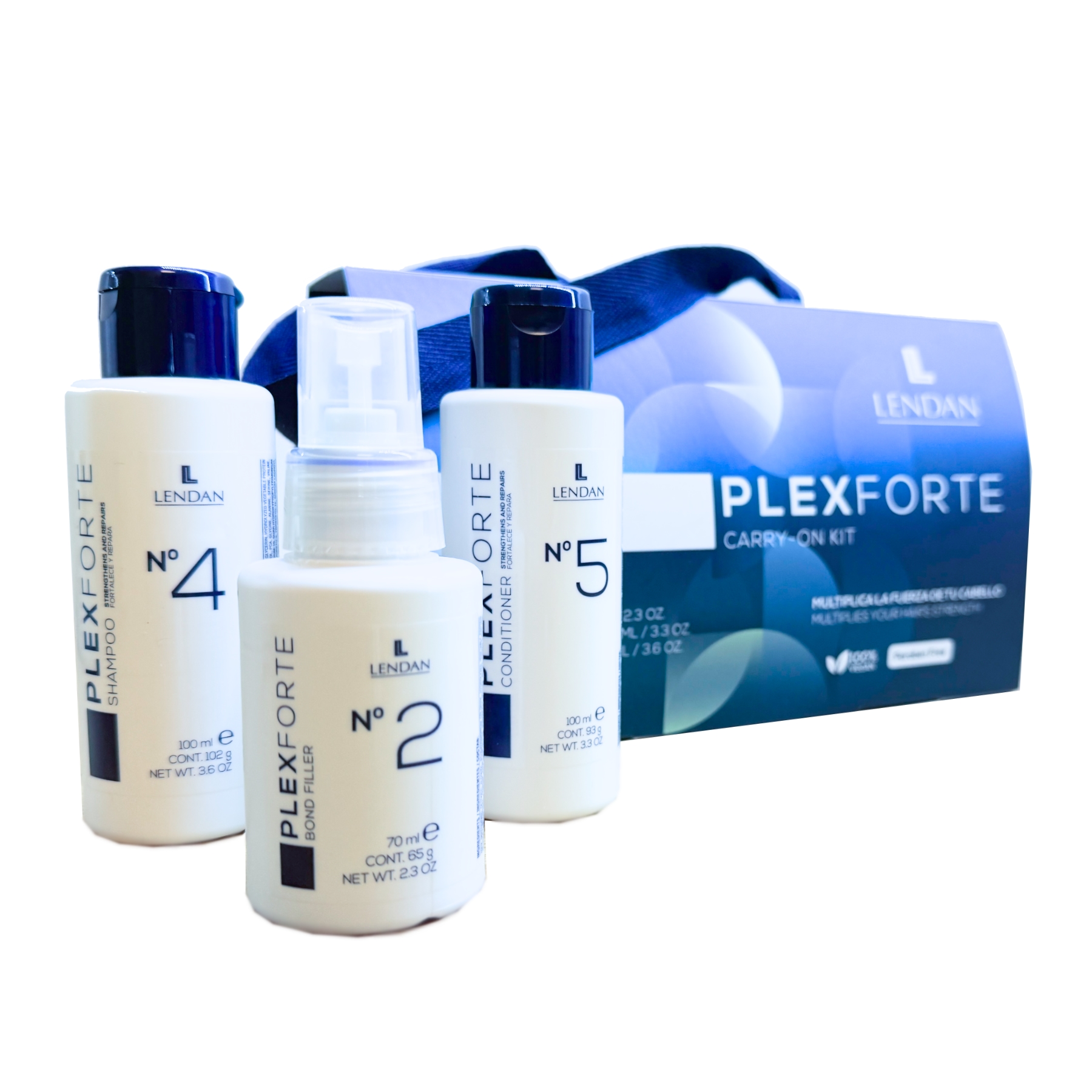 Lendan PlexForte cestovní kosmetická sada pro poškozené vlasy