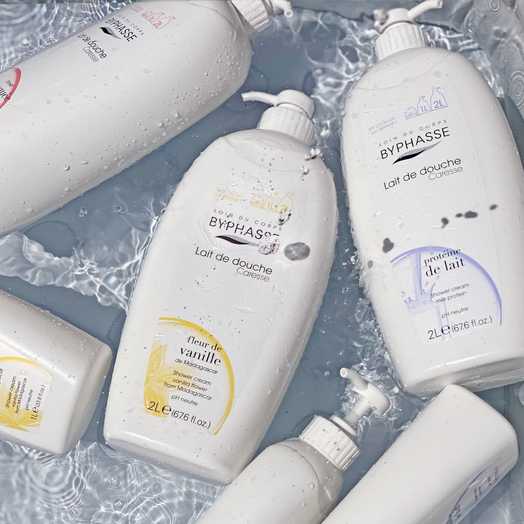 Byphasse sprchový krém mléčné proteiny 1000 ml