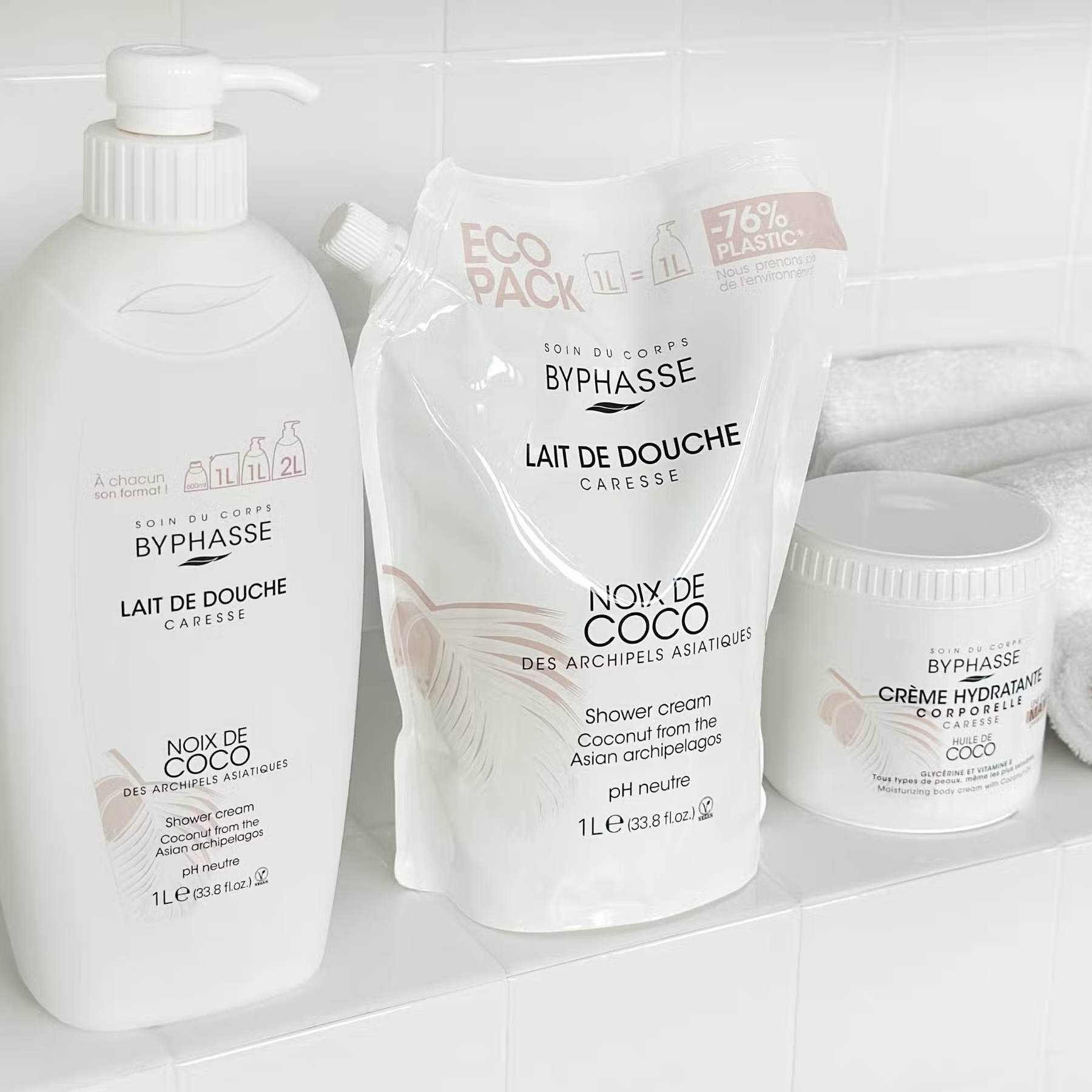 Byphasse hydratační tělový krém s kokosovým olejem 500 ml