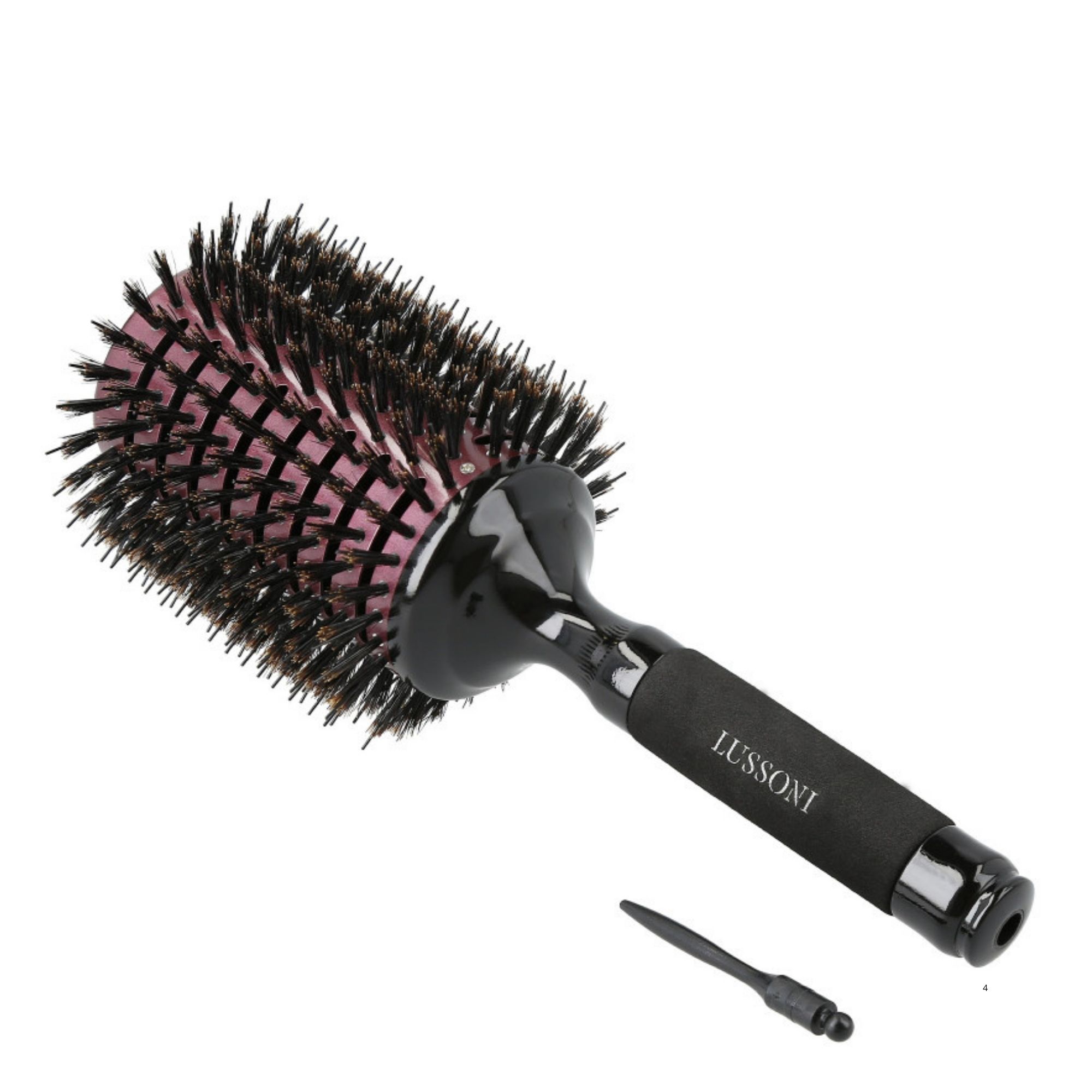 LUSSONI Natural Style kulatý kartáč s kančími štetinami 65 mm