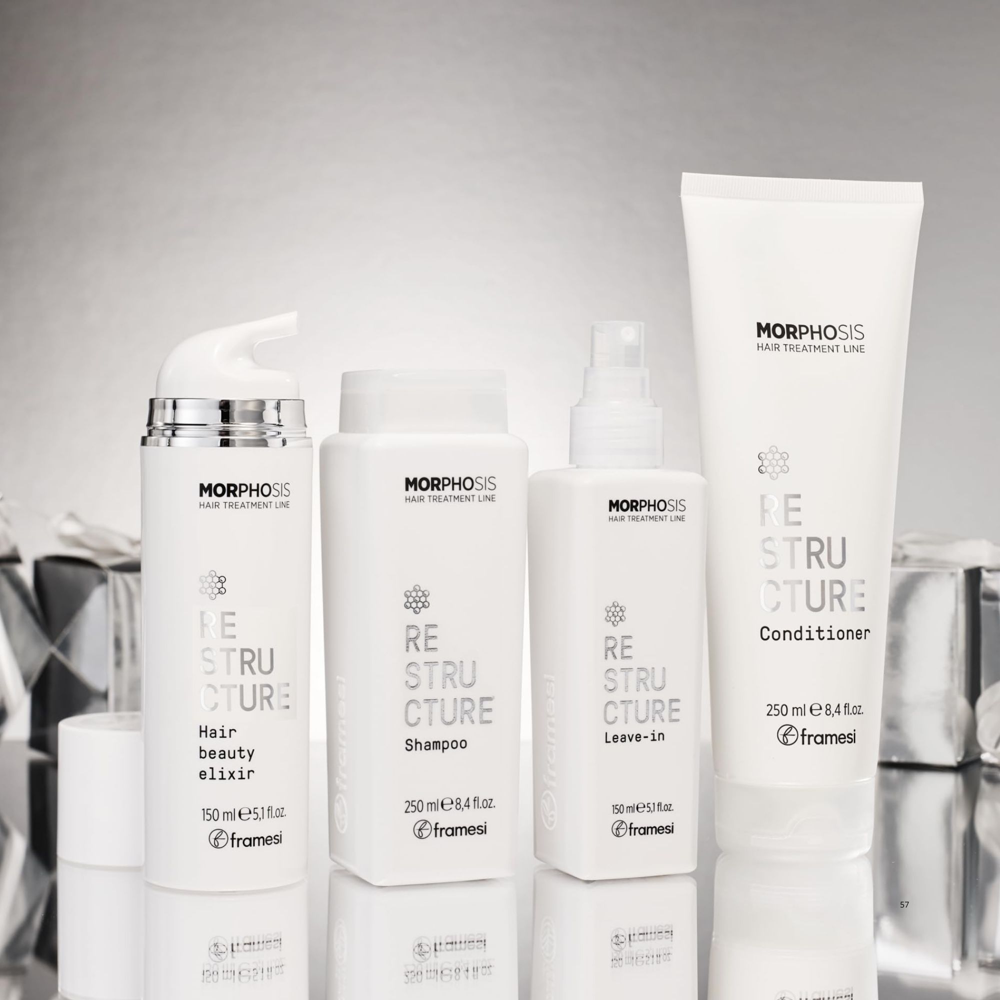 Framesi RESTRUCTURE bez-oplachový sprej pro extra poškozené vlasy 150 ml