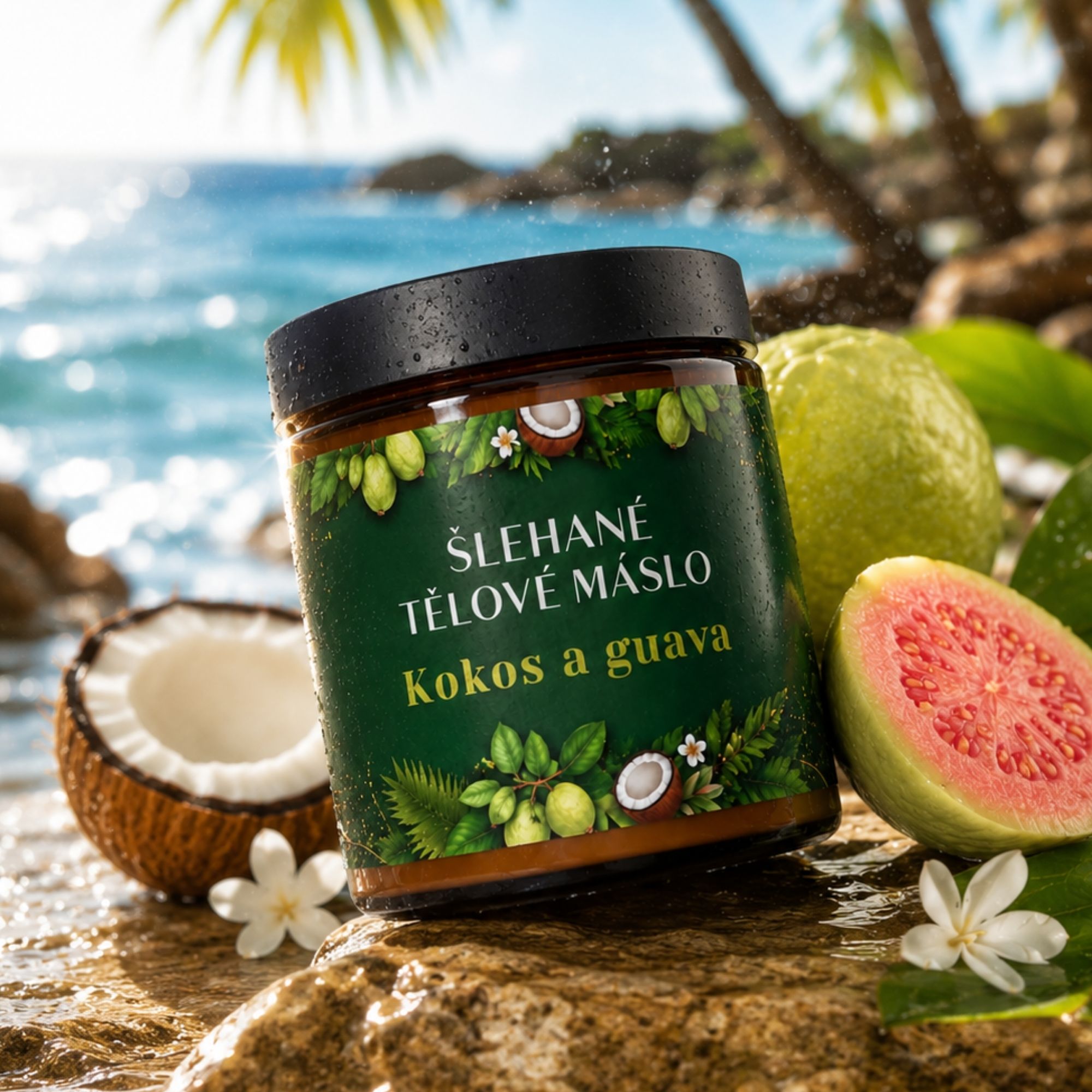 Farm.inc Šlehané tělové bambucké máslo Coconut & Guava 180 ml