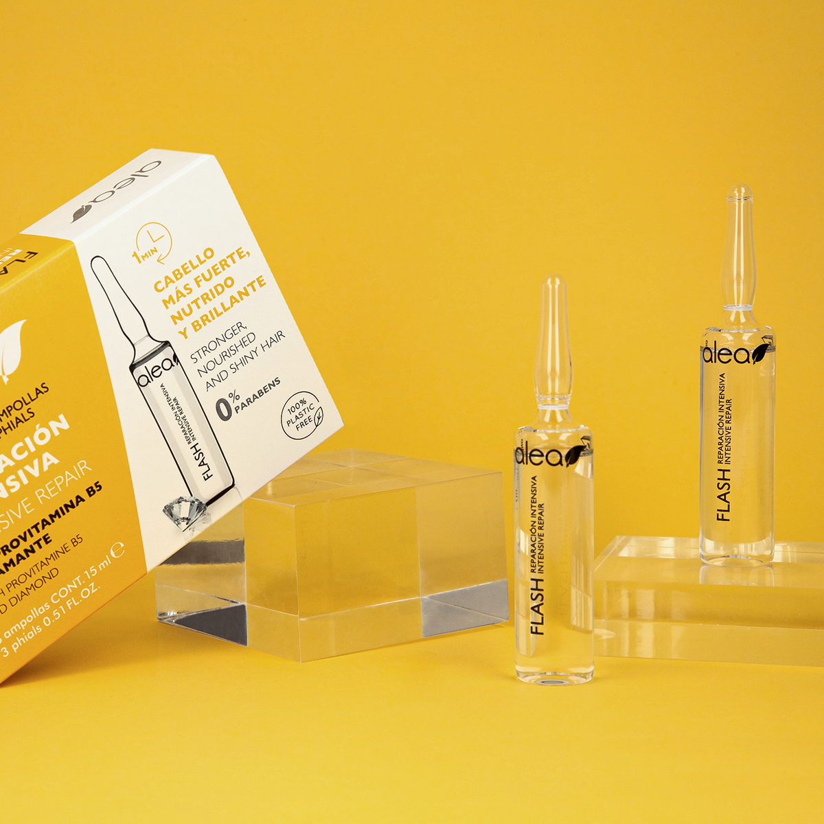 Alea Flash ampule pro okamžitou obnovu vlasů 3 x 15 ml