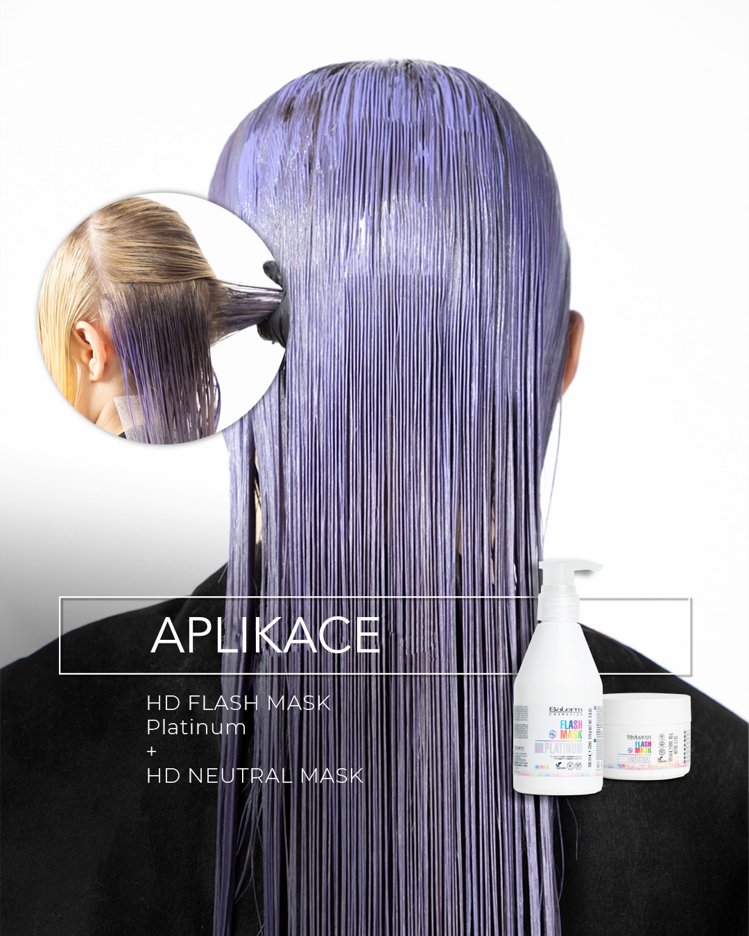 Salerm HD Colors Flash Mask barvicí maska platinová 300 ml