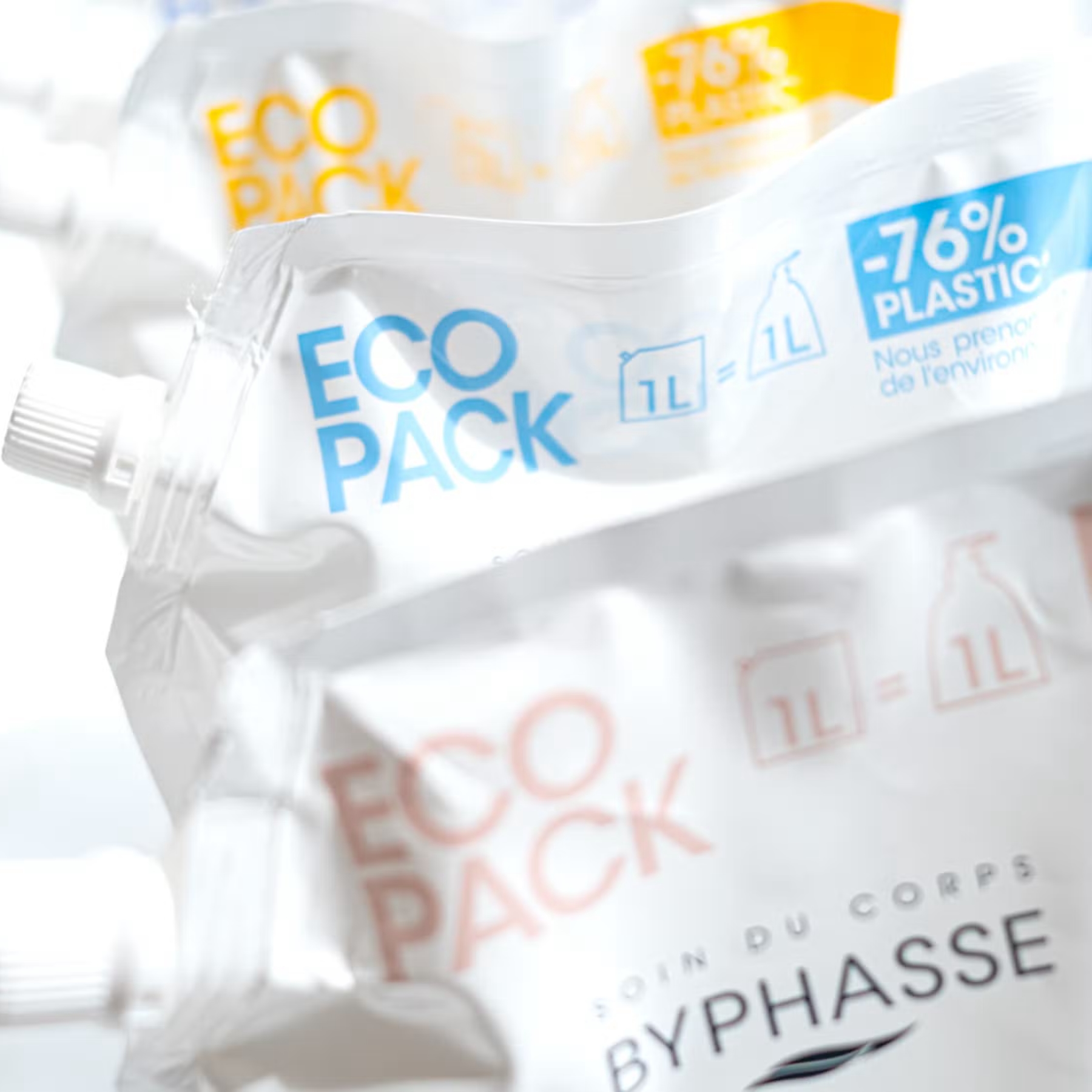 Byphasse sprchový krém mléčné proteiny (eco pack) 1000 ml