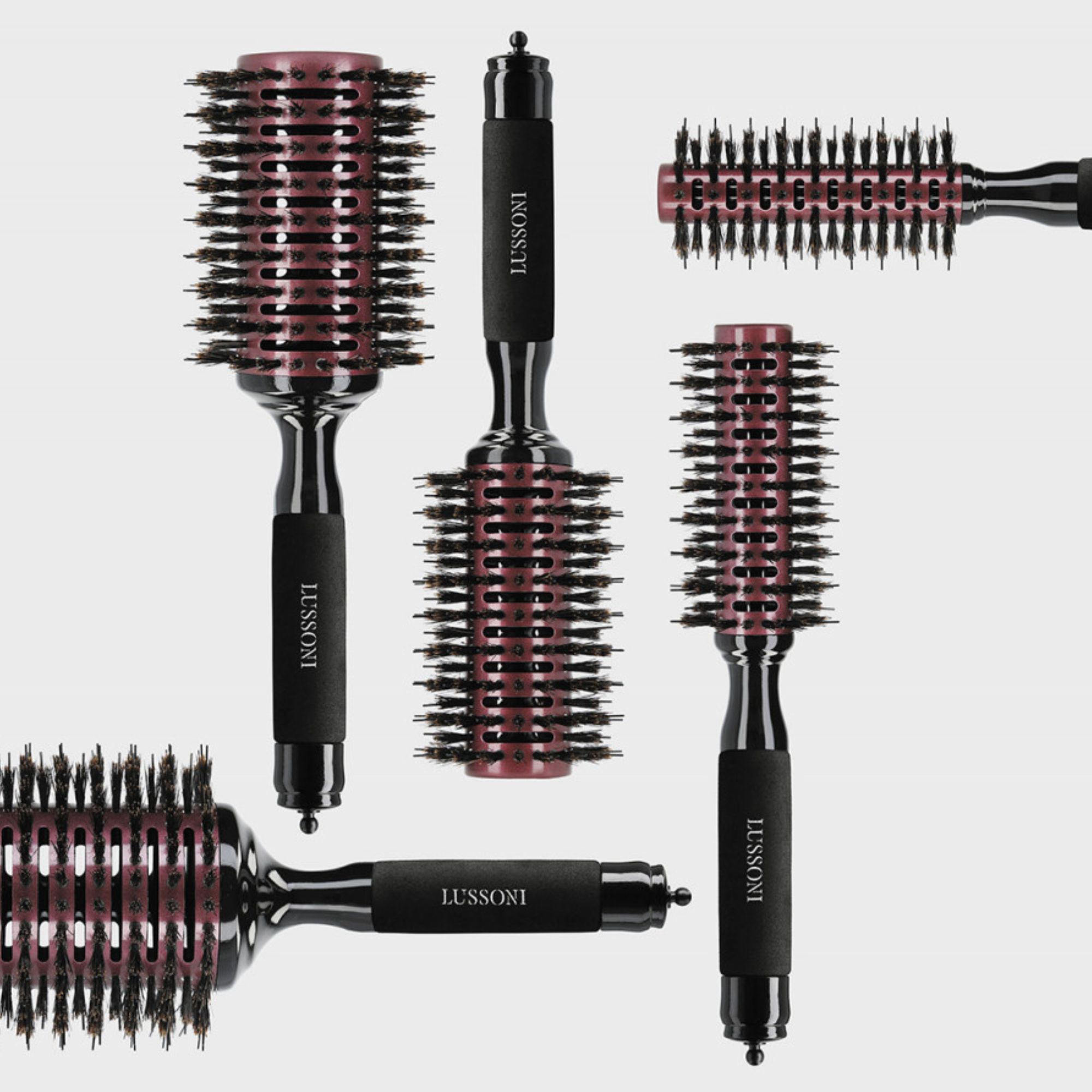 LUSSONI Natural Style kulatý kartáč s kančími štetinami 28 mm