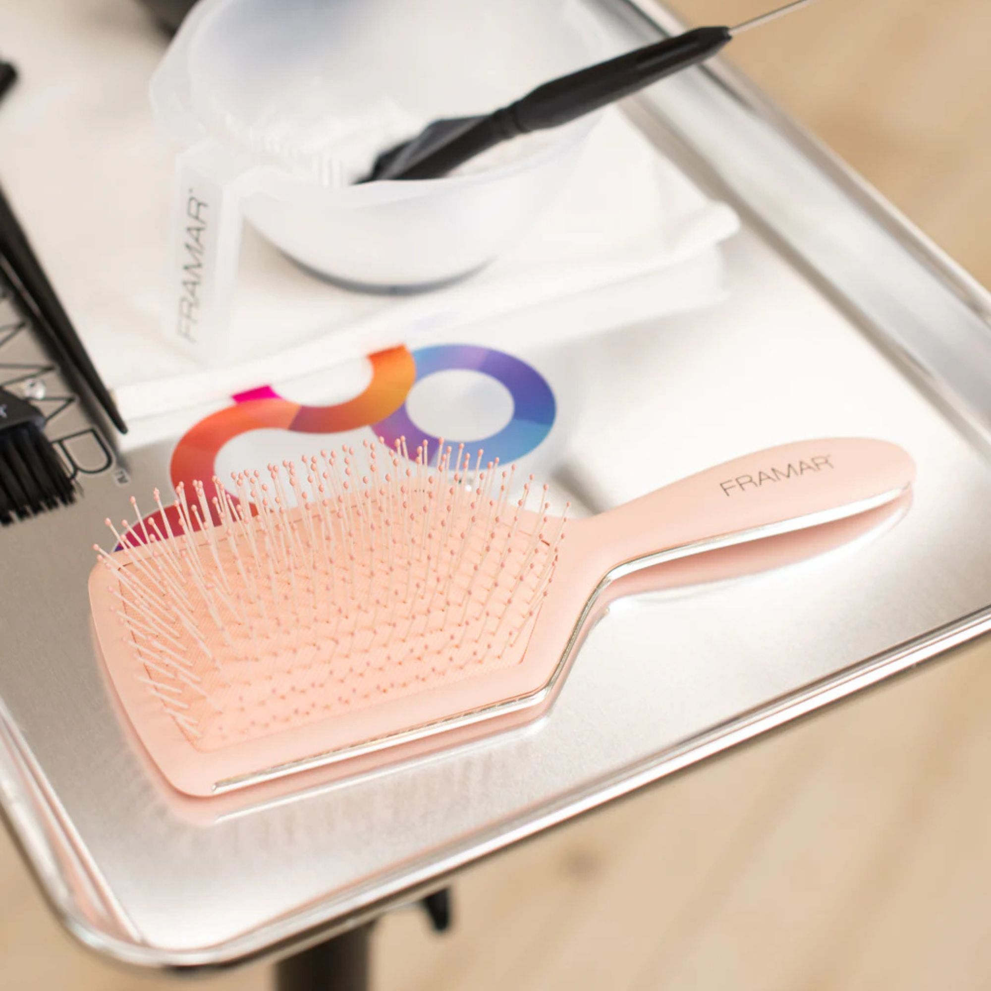 Framar Champagne Mami plochý kartáč na vlasy