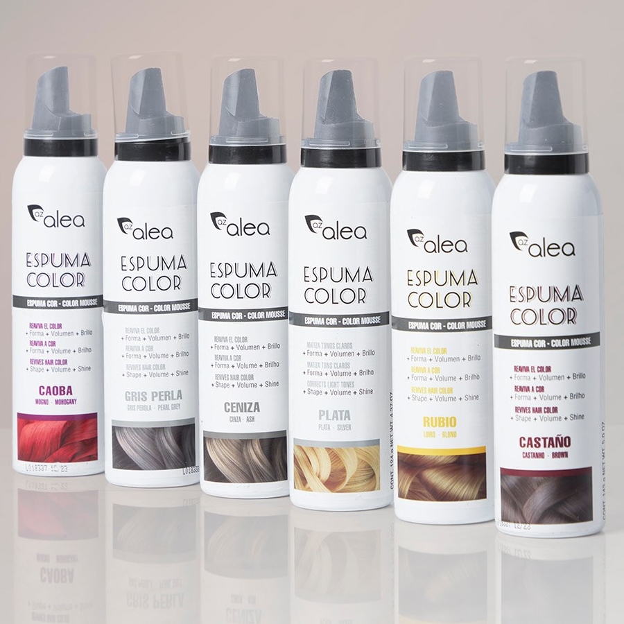 Alea Espuma Color barevná tužící pěna na vlasy STŘÍBRNÁ 150 ml