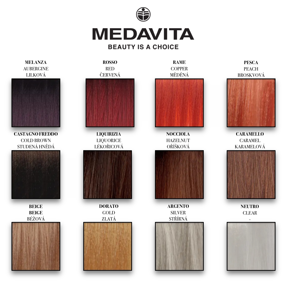 MedaVita Choice barvící maska měděná (copper) 30 ml