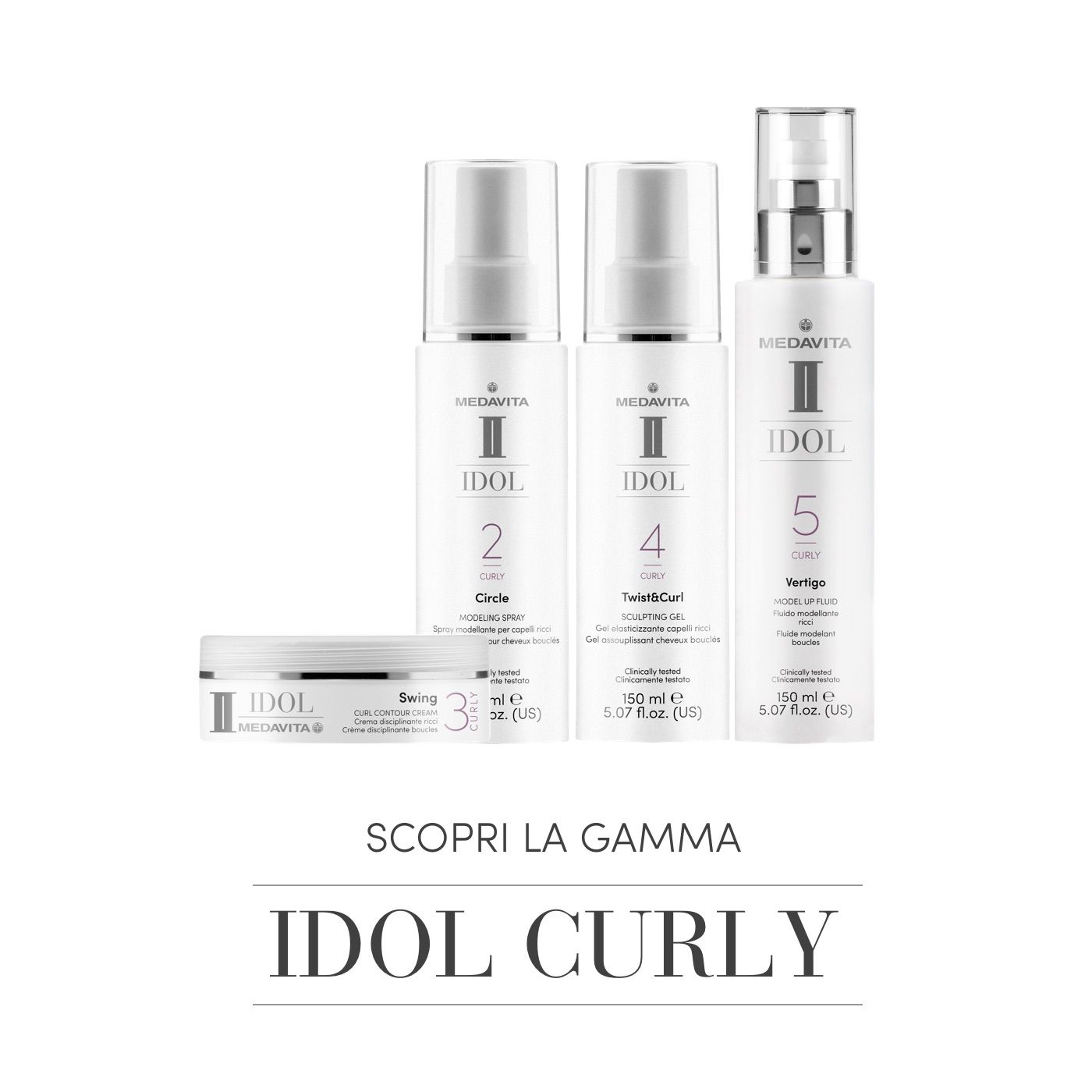 MedaVita Idol Twist&Curl stylingový gel pro vlnité vlasy 150 ml