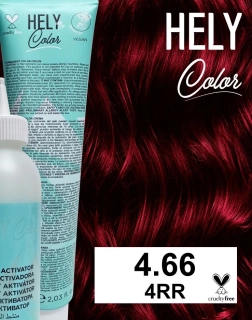 Hely Color permanentní barva na vlasy - hnědá červená intenzivní (4.66/4RR) 60 ml