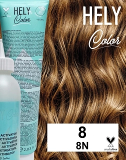Hely Color permanentní barva na vlasy - světlá blond (8/8N) 60 ml