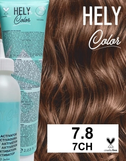 Hely Color permanentní barva na vlasy - blond čokoláda (7.8/7CH) 60 ml