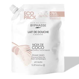 Byphasse sprchový krém kokosový olej (eco pack) 1000 ml