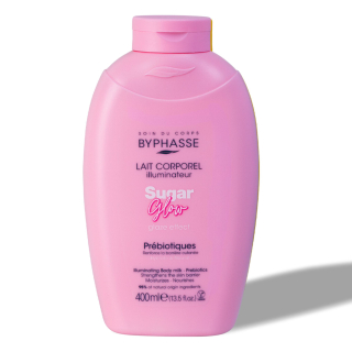 Byphasse Glow Sugar Body Milk tělové mléko s prebiotiky 400 ml