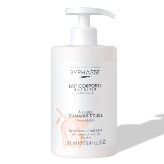 Byphasse Nourishing Body Milk tělové mléko s mandlovým olejem 500 ml s dávkovačem